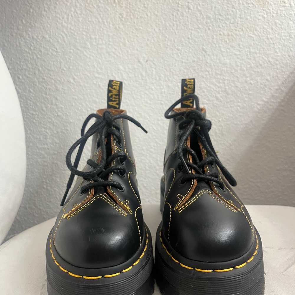 Dr. Martens church platform monkey boots
